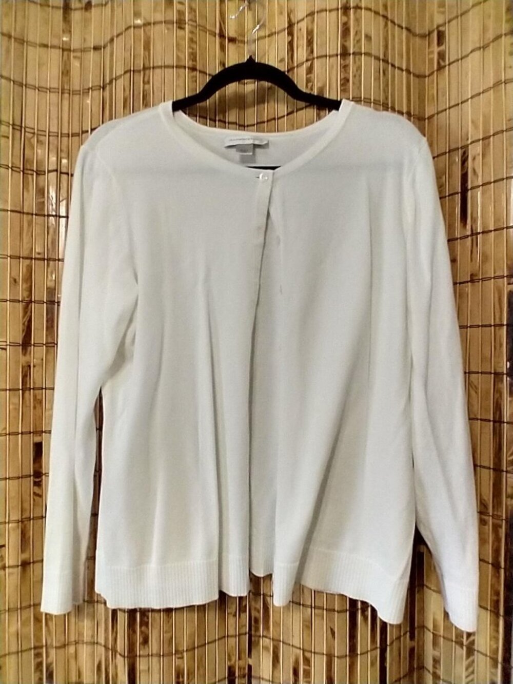 Christopher & Banks Women's Crewneck Single-Button Closure Knit Cardigan Size L